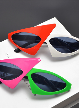 防紫外线蝶形复古男女墨镜彩虹色