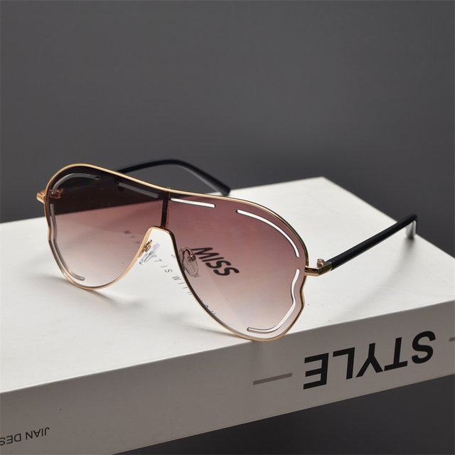 Sunshade toad mirror retro women's one-piece sunglasses