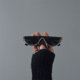 European and American Internet celebrity diamond-encrusted half-frame glasses with concave shape ins big face slimming sunglasses beach resort street shooting sunglasses
