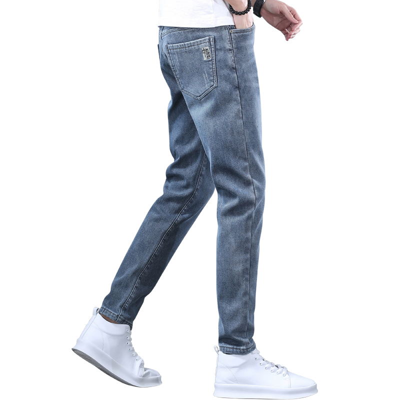 罗蒙男款夏季男士新款修身弹力裤子 罗蒙艾泽威兰牛仔裤