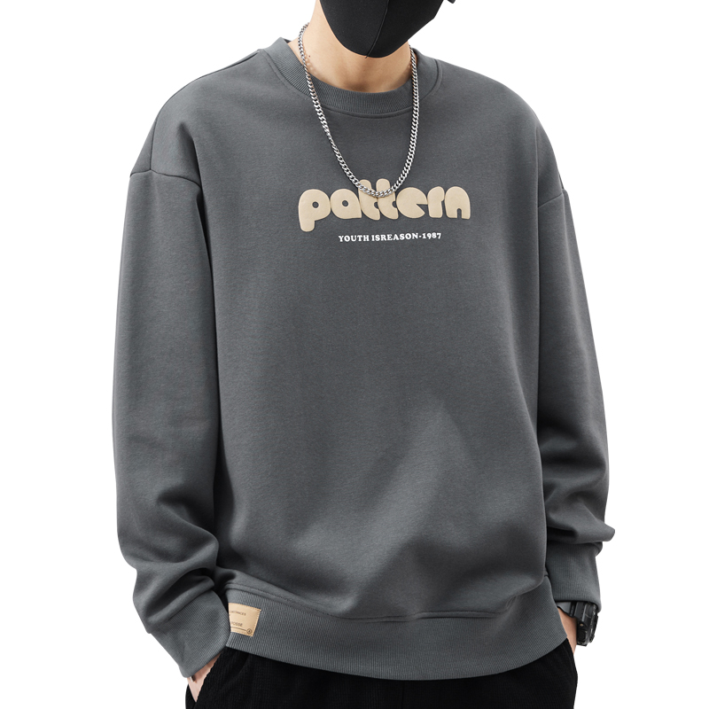 罗蒙卫衣男春季男生长袖2025新款圆领潮流春秋款男士加绒上衣男款