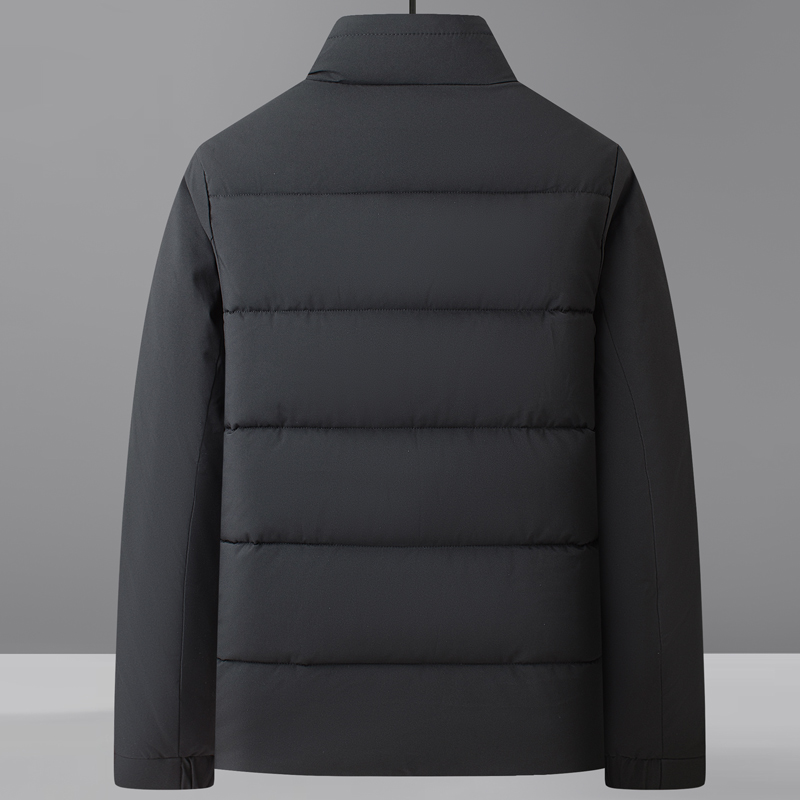 罗蒙短款棉衣男士2024新款休闲加厚棉袄中老年爸爸装冬季外套棉服