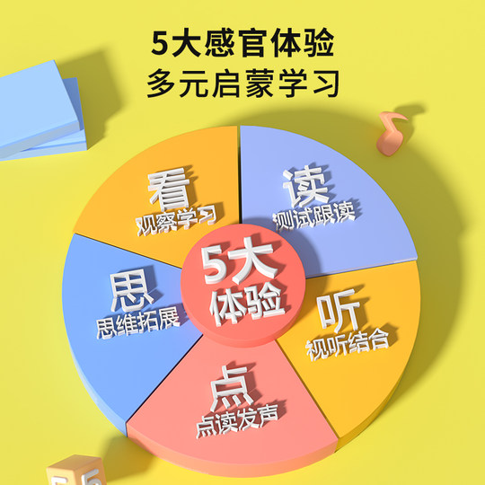 Fire Rabbit Talking Early Education Audiobook Bilingual Enlightenment Guide Reading Toy Audiobook for 0-3 Years Old Children