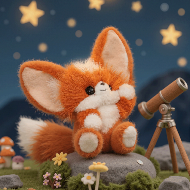 Fire Rabbit Vitality Doll Fox Plush Toy Doll Cute Doll ຂອງຂວັນວັນເກີດສໍາລັບແຟນແລະເດັກນ້ອຍ