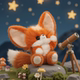Fire Rabbit Vitality Doll Fox Plush Toy Doll Cute Doll ຂອງຂວັນວັນເກີດສໍາລັບແຟນແລະເດັກນ້ອຍ