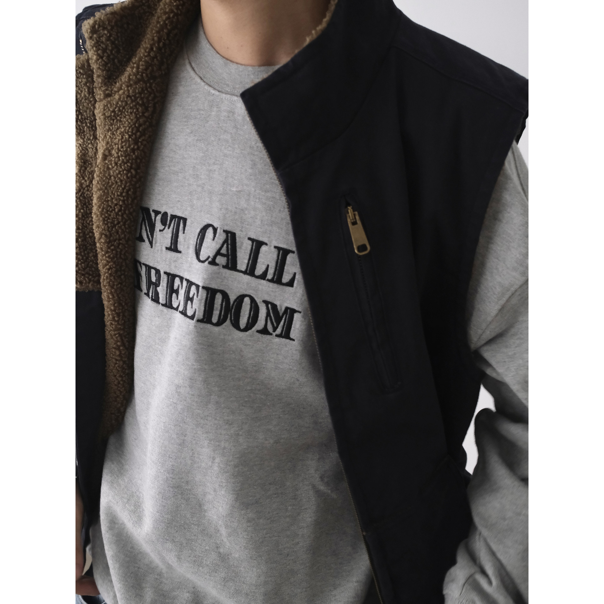 INKNOTS美式复古羊羔毛工装马甲男女潮牌叠穿无袖立领短款外套ins,淘宝优惠券,粉丝福利购,淘宝优惠卷