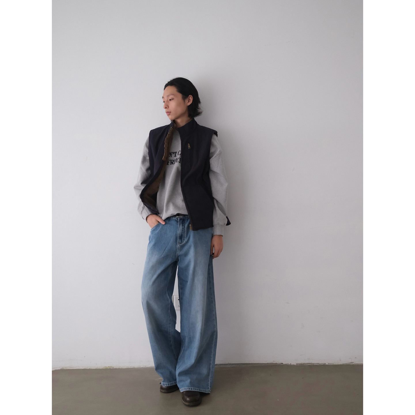 INKNOTS美式复古羊羔毛工装马甲男女潮牌叠穿无袖立领短款外套ins,淘宝优惠券,粉丝福利购,淘宝优惠卷