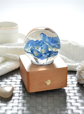 朱志鑫同款向日葵永生花水晶球