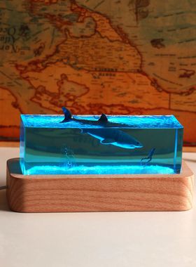 海洋鲸鱼小夜灯氛围灯微景观摆件