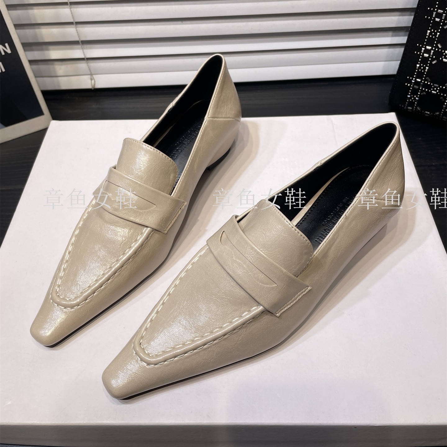 韩系简约浅口尖头单鞋女2026春季新款时尚内增高气质百搭小皮鞋,淘宝优惠券,粉丝福利购,淘宝优惠卷