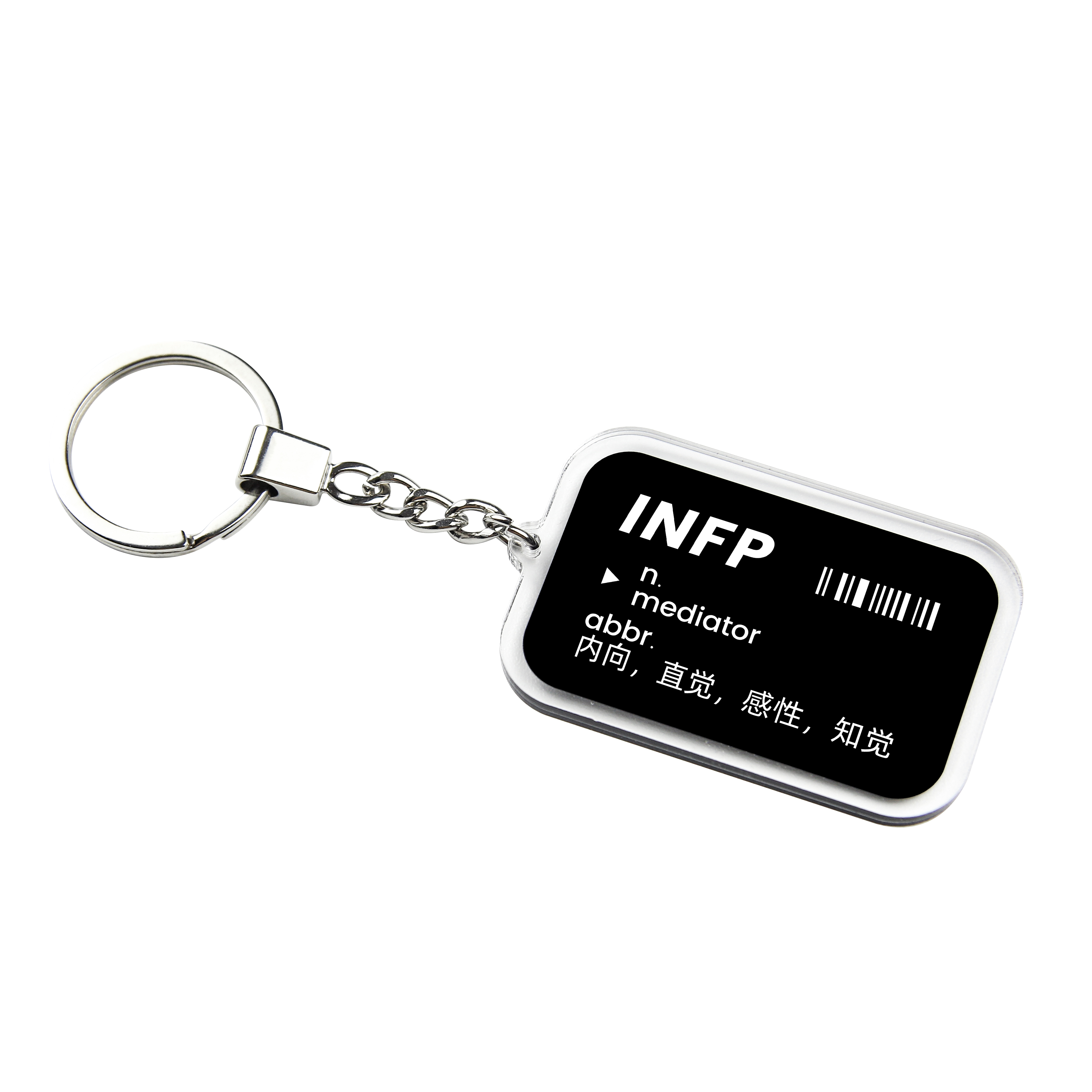 原创MBTI 16型人格钥匙扣周边书包笔袋文字小众挂件礼物ISFP INTP - 图2