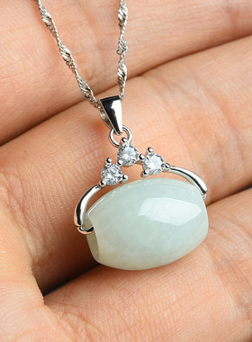 纯银锁骨路路通葫芦爱心桃项链