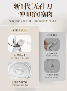 创新无孔斜刀不塞肉玻璃碗带提手