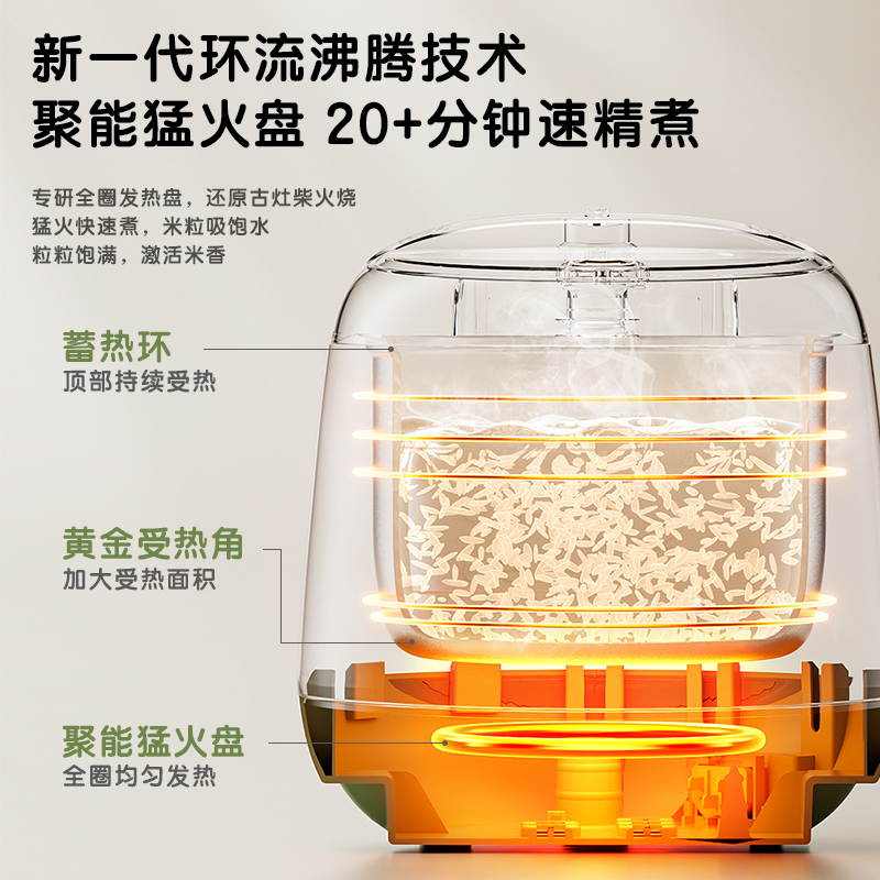 小熊电饭煲1到2人小型家用内胆蒸煮饭官方旗舰店正品2L迷你电饭锅