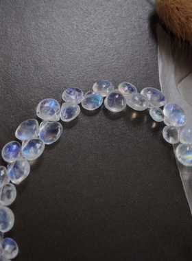 蓝光印度心形水滴原创包金手链