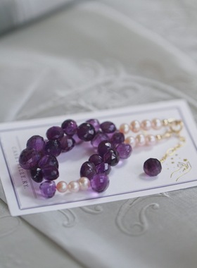女紫水晶原创设计手链