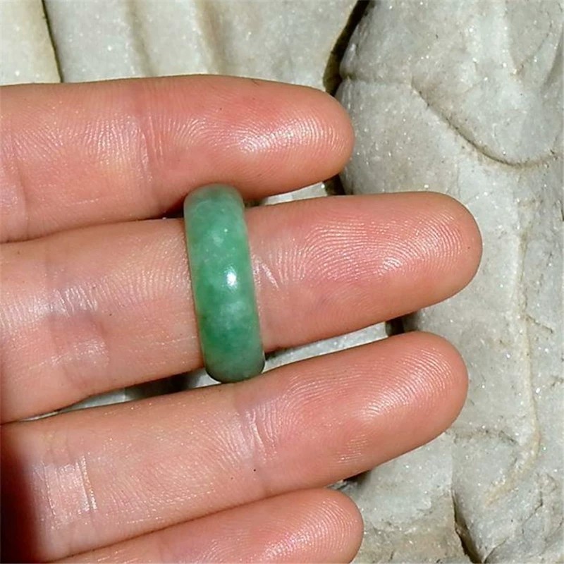 Natural Grade A Burmese Laokeng Jadeite Ring Ring 17