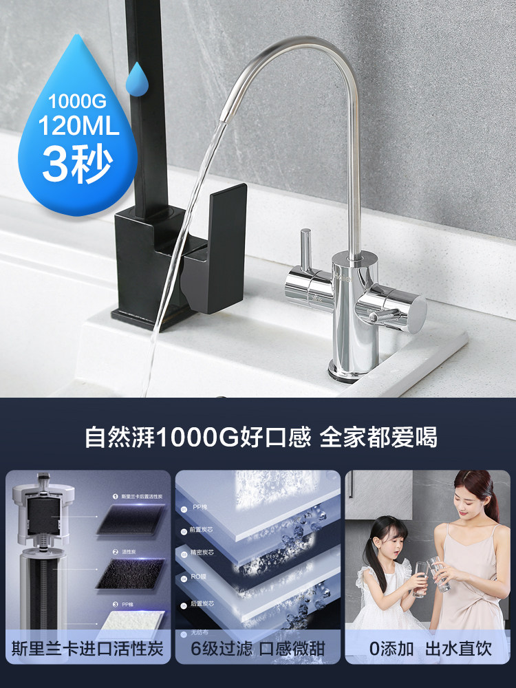海尔家用ro厨房自来水过滤净水器 安欣元电器净水器