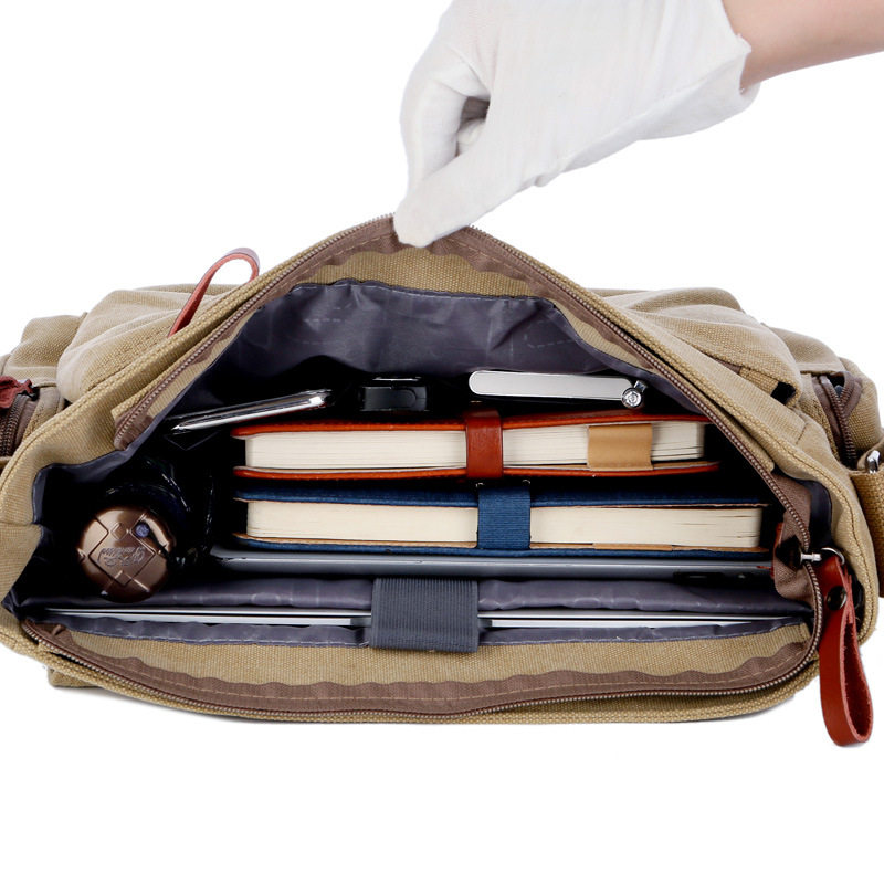 男士包包帆布包手提单肩包男休闲男包通勤男款斜挎包男式帆布背包