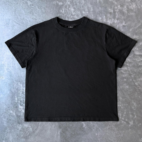 ART Fashion 时尚穿搭ins纯色短袖T恤宽松百搭oversize简约风格 - 图1