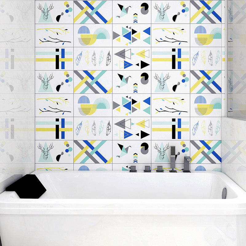 厨房防油贴纸灶台耐高温墙贴地中海自粘墙纸瓷砖贴画浴室防水壁纸,淘宝优惠券,粉丝福利购,淘宝优惠卷