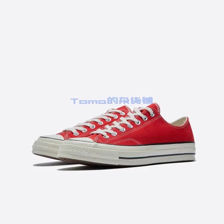 CONVERSE匡威1970S三星标男女高低帮帆布鞋搪瓷红164949C 164944C - 图2