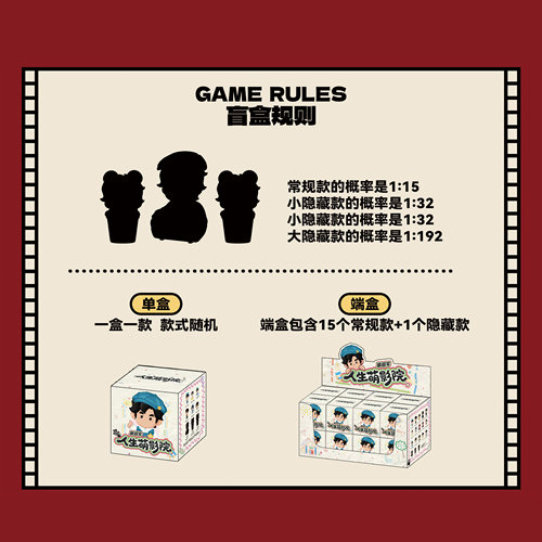 周杰伦官方周同学人生萌影院萌粒盲盒车载摆件手办南京演唱会周边 - 图1