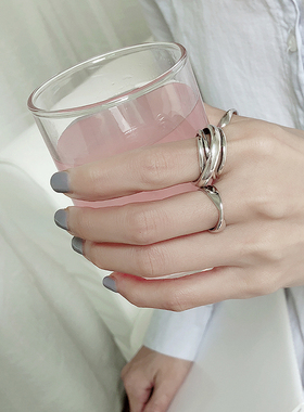 莫比乌斯戒指S925纯银简约情侣