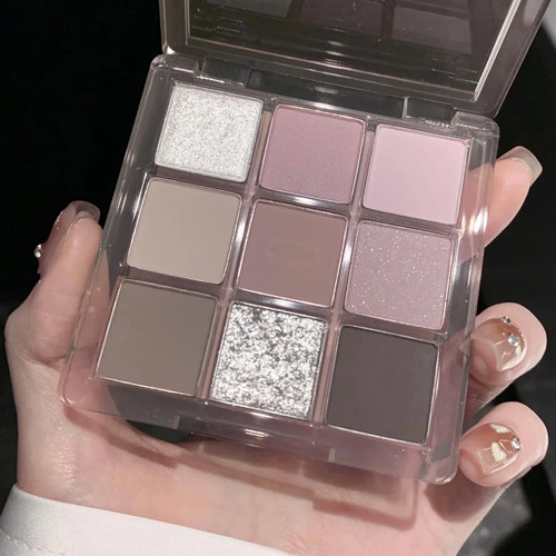 3ce九色眼影盘沙丘灰粉A SHY ASH哑光低饱和灰粉色9色眼影九宫格 - 图3