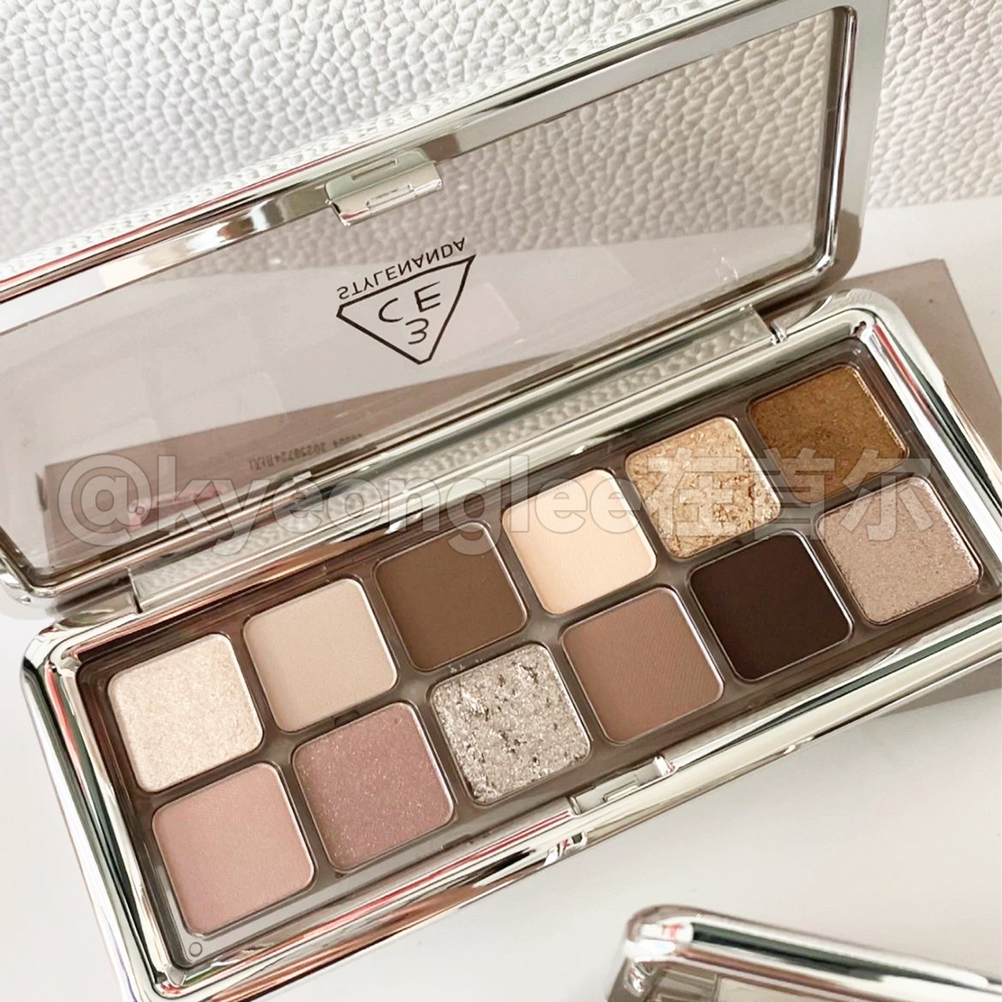 3ce眼影水泥盘raw neutrals修饰眼皮三熹玉珠光哑光冷色调12色女 - 图3