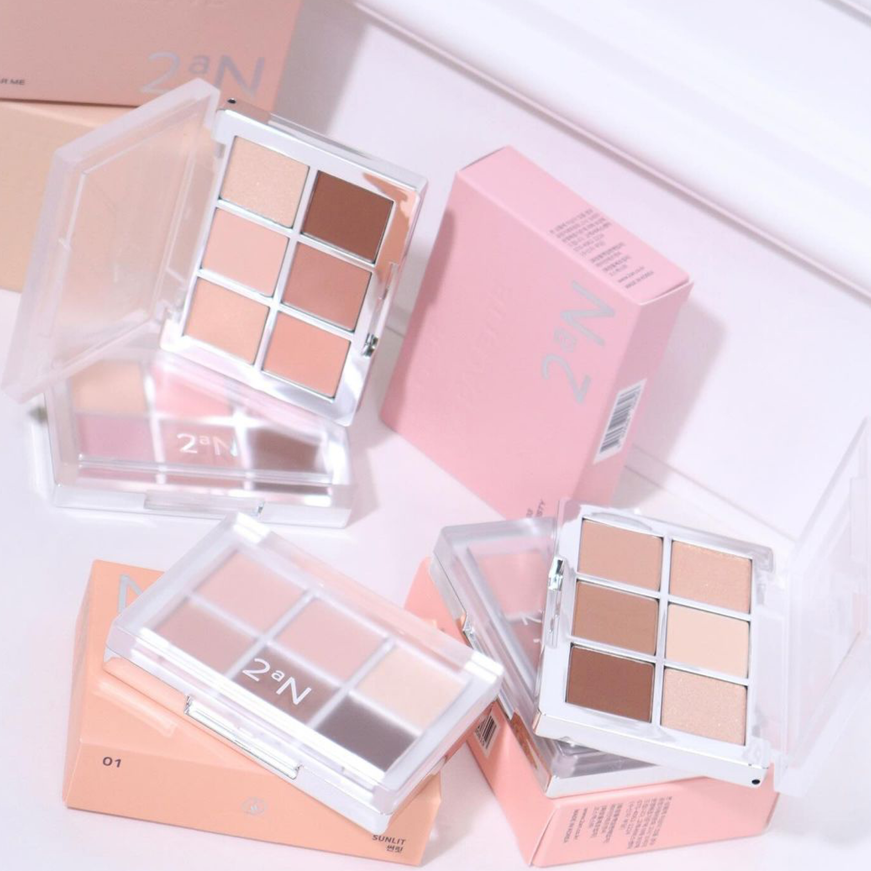 韩国2aN眼影六色盘珠光哑光粉棕大地色02/05自然持久女裴珠泫同款 - 图0