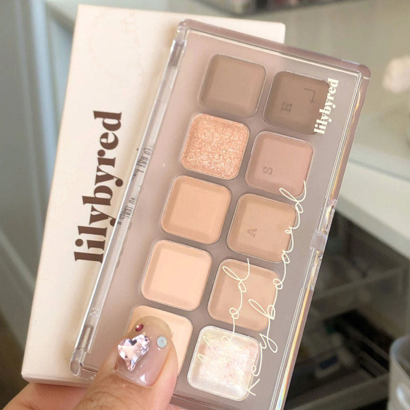 清仓！lilybyred眼影小键盘十色灰棕奶咖色拿捏了03秋冬大地色,淘宝优惠券,粉丝福利购,淘宝优惠卷
