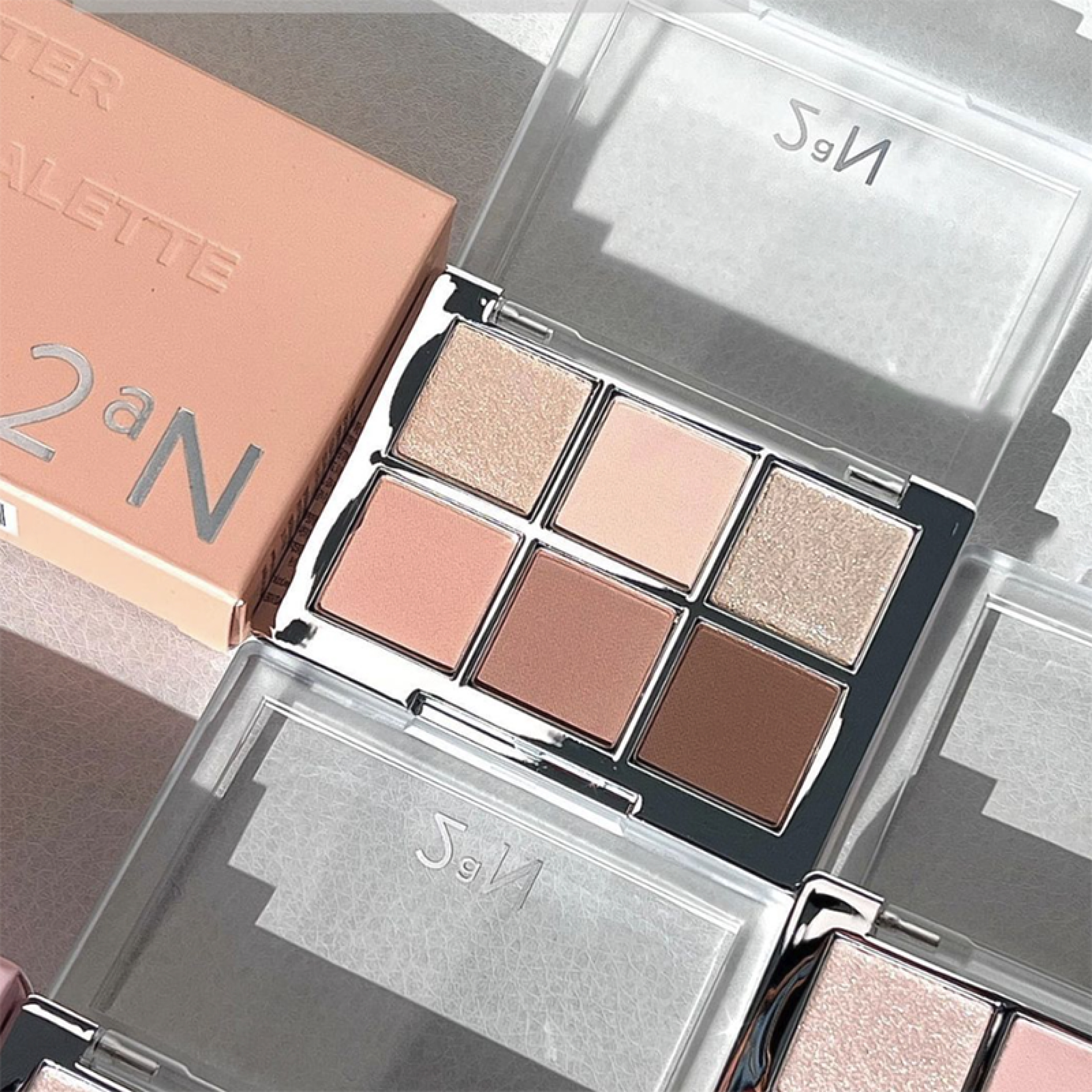 韩国2aN眼影六色盘珠光哑光粉棕大地色02/05自然持久女裴珠泫同款 - 图1