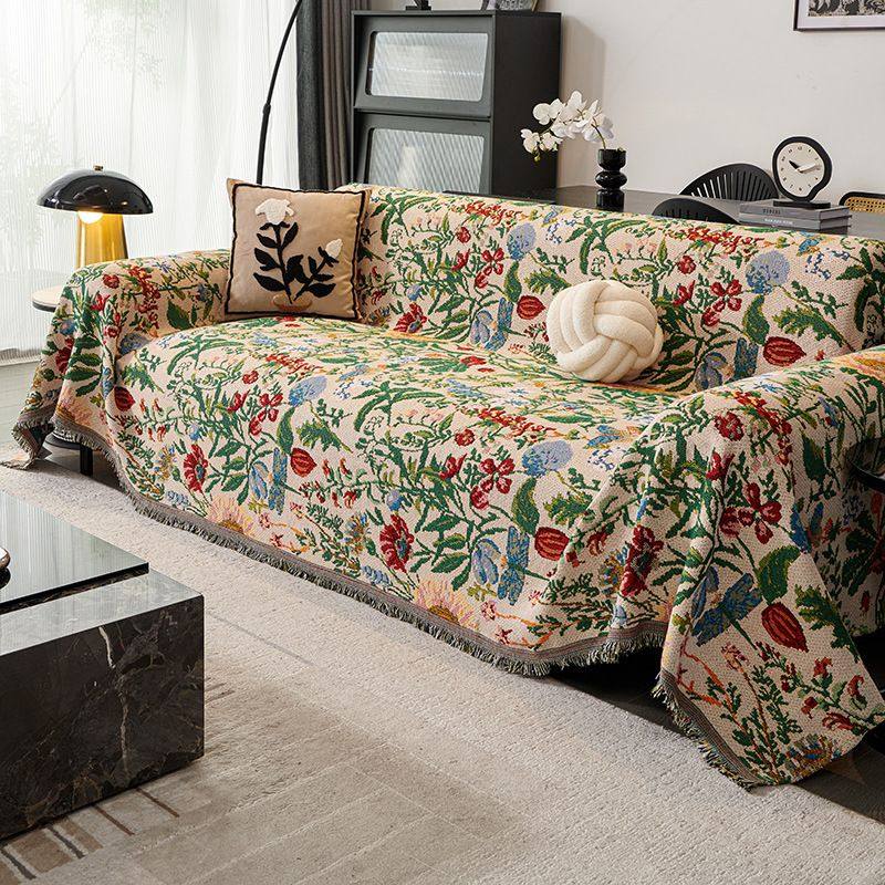 沙发盖布盖巾沙发套罩全包万能通用复古田园风沙发巾全盖沙发毯,淘宝优惠券,粉丝福利购,淘宝优惠卷
