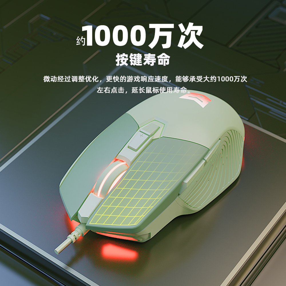 森松尼M6Pro有线鼠标usb宏编程电竞游戏网吧台式机笔记本家用办公 - 图2