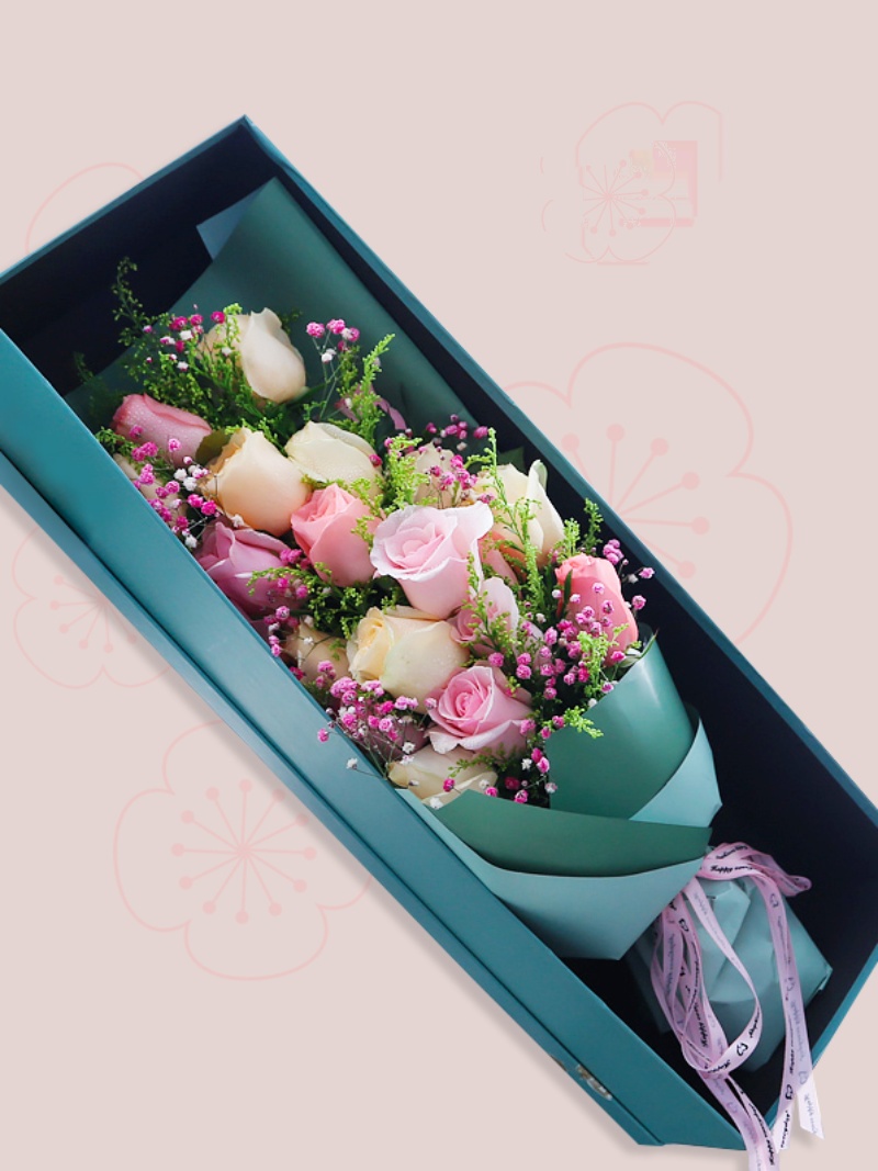 鲜花速递同城长沙花店礼盒花束母亲节送花康乃馨玫瑰花生日送礼物