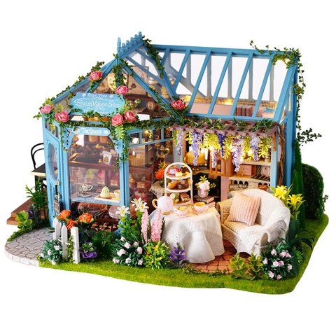 手工制作DIY小屋拼装女孩玩具送女朋友生温馨别墅男生日礼。