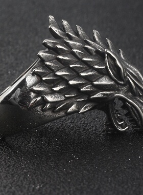极速。 Retro Ring Wolf Head Game of Thrones WoQlf Headman Ri
