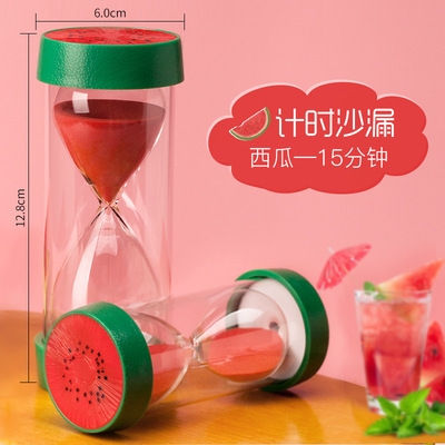 Net Red Toy Hourglass Fruit 30 Minutes Creative Children S Hourglass Fruit Timer Ornament Bottle Quicksand