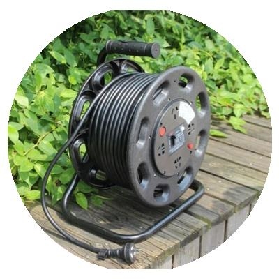 移动式缠线盘空盘插排线轮移动带灯轮盘电缆盘绕线拖线板盘线器