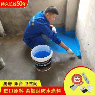 js柔韧型防水涂料厨房屋顶卫生间地面防水材料内外墙房屋补漏胶 - 图0