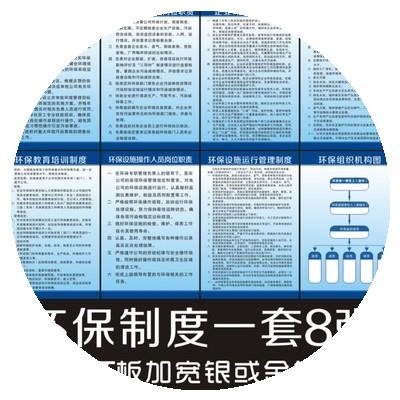 环境保护管理制度  企业工厂车间标语 安监环保检查宣传标识牌