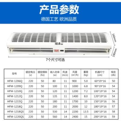 静音风莫机风幕机0.6---2米超市门口风机门头吹风机空气幕风布机-图1