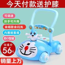 Toddler baby schoolbus baby learn walking little trolley walkable to sit anti-fall boy multifunction