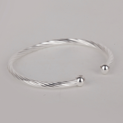 儿童小孩开口银手镯