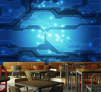 定制科技线路图4m网吧网咖墙纸ktv包厢电路板壁纸酒吧主题背景墙 忆美时尚 定制科技线路图4m网吧网咖墙纸ktv包厢电路板壁纸酒吧主题背景墙 忆美时尚