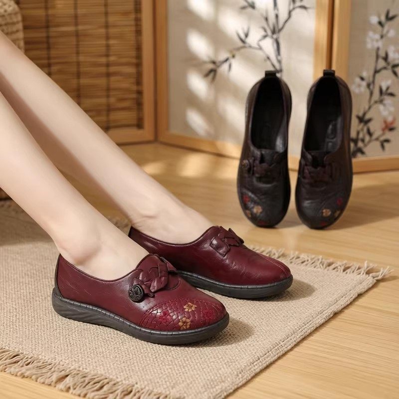 2026春秋新款软底不累脚老人鞋布鞋女妈妈鞋平底防滑印花奶奶鞋,淘宝优惠券,粉丝福利购,淘宝优惠卷