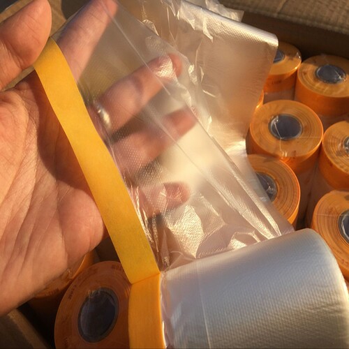油漆涂料喷涂遮蔽膜保护膜硅藻泥汽车喷漆家具装修遮盖美纹纸和纸 - 图2