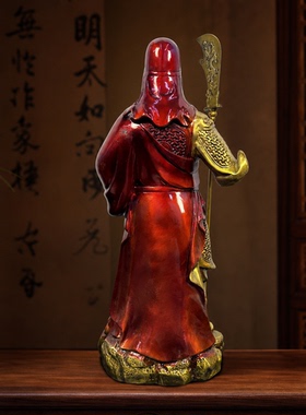 纯铜素袍关公武财神武圣关二爷