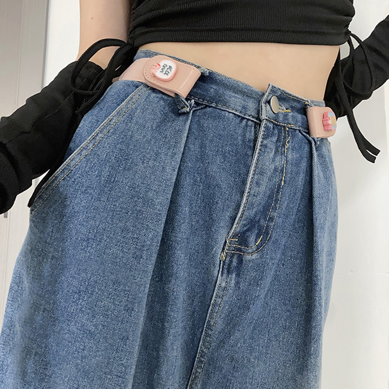 懒人腰带女无痕隐形松紧装饰牛仔裤收腰神器潮流可调节学生男皮带 - 图2